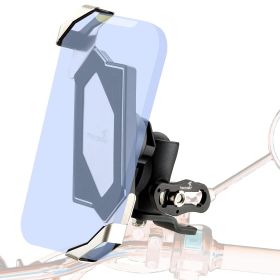 TAKEWAY LA3-PH05 Motorcycle Phone Mounts Holder, Fixed Base of Rearview Mirror, Stable, Adjustable, Phone Clamp Double Socket Arm, Multi-Angle Vi